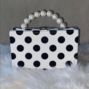 SOLD!!!Polka Dots Pearl Purse